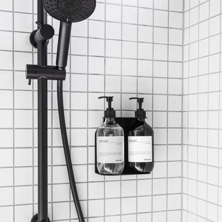 DESIGNSTUFF Dual Soap Dispenser Holder Black-0