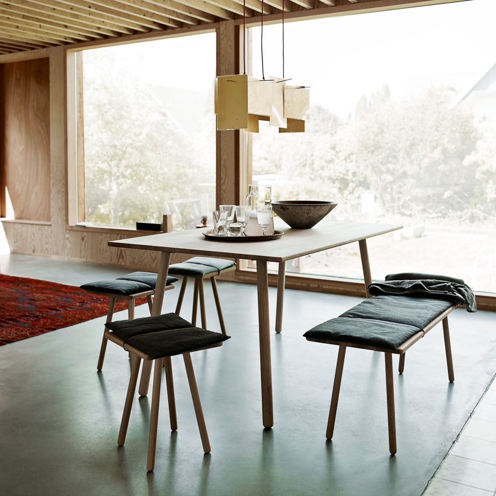 SKAGERAK Georg Stool, Oak/Dark Grey-35379
