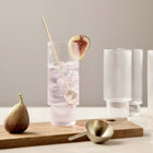 FERM LIVING Ripple Long Drink Glasses, Clear (Set of 4)