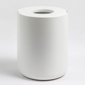 DESIGNSTUFF Round Paper Bin, White