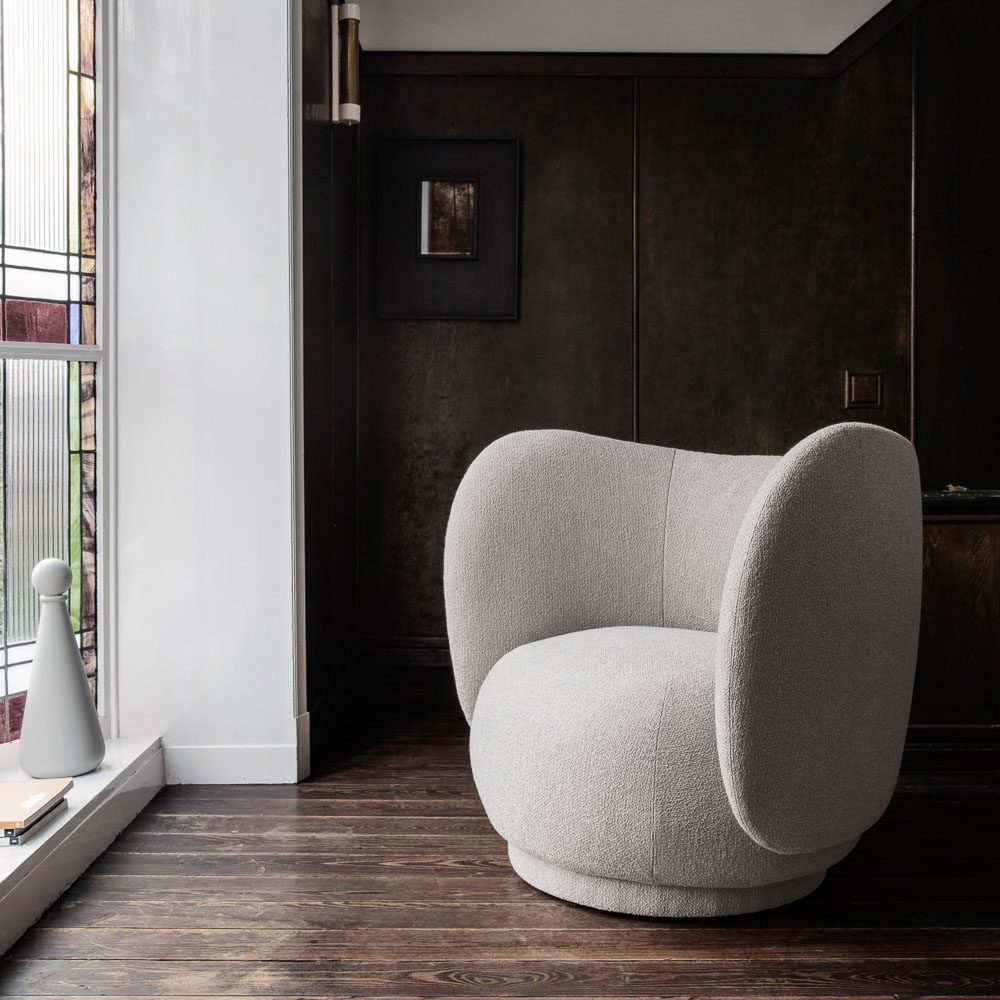 PRE ORDER - ferm LIVING Rico Lounge Chair Bouclé Fabric – 2 colours
