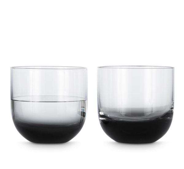 TOM DIXON Tank Whiskey Glass 300ml (Set of 2), Black