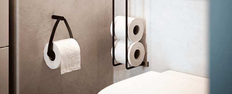 Large Toilet Paper Holder Wall-Mounted Paper Roll Holder With Storage Tray  Toilet Organizer Phone Stand
