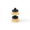 DESIGNSTUFF Eco Dishbrush Replacement Head, Black (Set of 2)