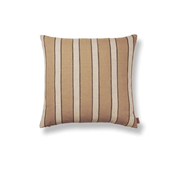 ferm LIVING Brown Cotton Cushion, Stripe, 50x50cm