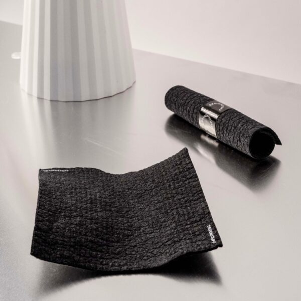 DESIGNSTUFF Compostable Eco Dishcloth, Black (Set of 2)