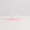 MAISON BALZAC Pink Ice Gobelets, Clear/Pink (Set of 2)