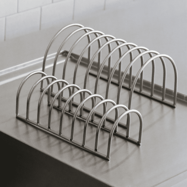 DESIGNSTUFF Dish Drainer, Brushed Steel (Set of 2)