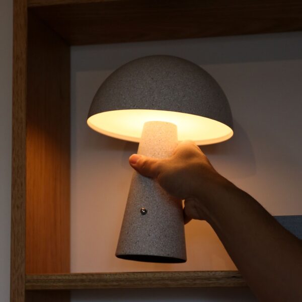 DESIGNSTUFF Loui Portable Table Lamp, Sand