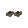 LIEWOOD Weston Storage Box S, Set of 2, Army Brown